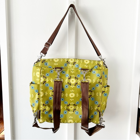 PETUNIA PICKLE BOTTOM green boxy backpack diaper bag - Picture 5 of 7